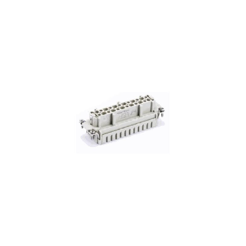 Insert HVES, Raccordement à ressort, mâle, 12 pin, 16A, Polycarbonate, 24B|48B 